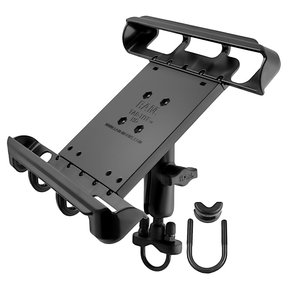 RAM-B-149Z-TAB8U:RAM-B-149Z-TAB8U_1:RAM® Tab-Tite™ Handlebar U-Bolt Mount for Large Tablets with Cases