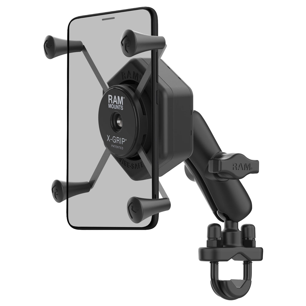 RAM-B-149Z-UN10-462:RAM-B-149Z-UN10-462_1:RAM® X-Grip® Large Phone Mount with Vibe-Safe™ & U-Bolt Base - Medium