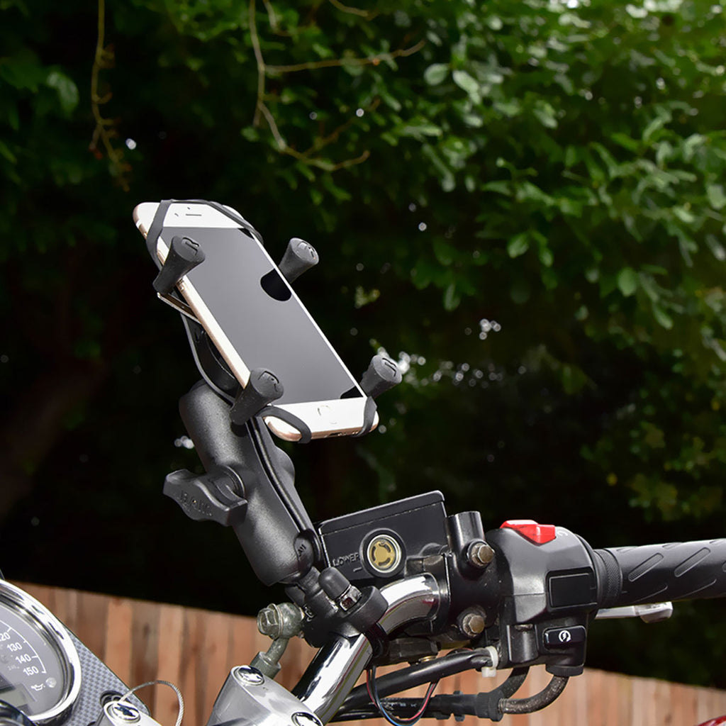 RAM-B-149Z-UN7U:RAM-B-149Z-UN7U_1:RAM® X-Grip® Phone Mount with Handlebar U-Bolt Base - Medium