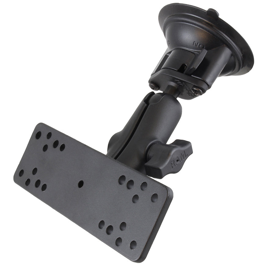 RAM-B-166-111U:RAM-B-166-111U_1:RAM® Twist-Lock™ Suction Cup Mount with Electronics Plate - Medium
