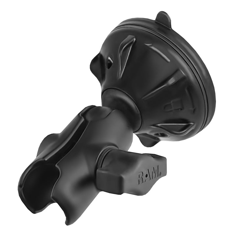 RAM-B-166-2-AU-NB:RAM-B-166-2-AU-NB_1:RAM® Twist-Lock™ Small Suction Cup Base with Double Socket Arm