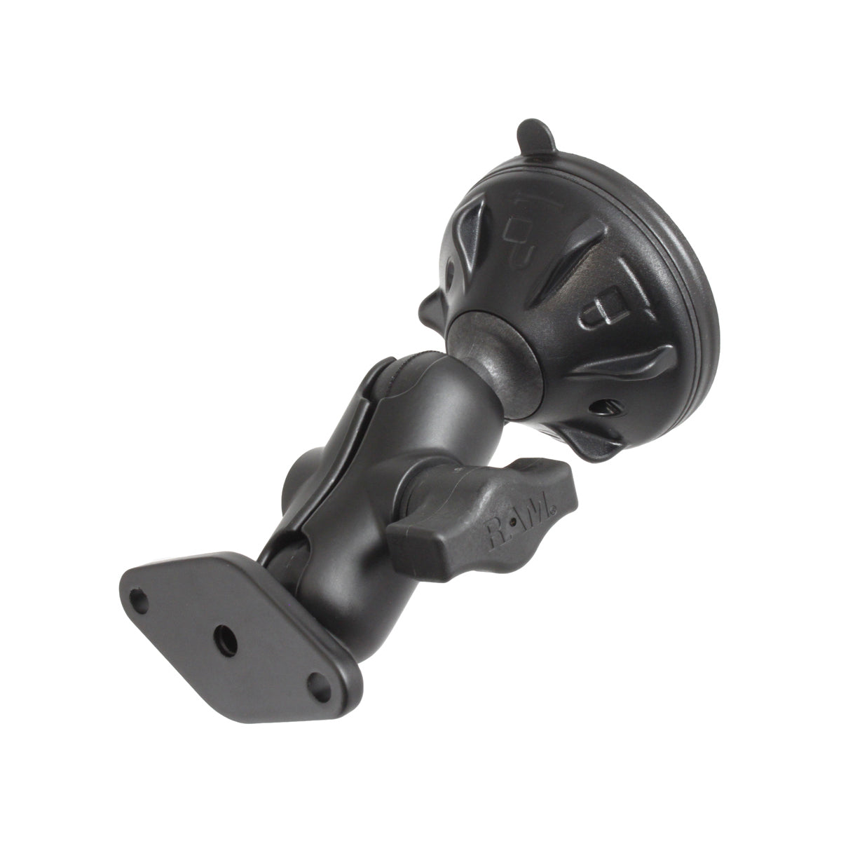 RAM-B-166-2-AU:RAM-B-166-2-AU_1:RAM® Twist-Lock™ Small Suction Cup Double Ball Mount