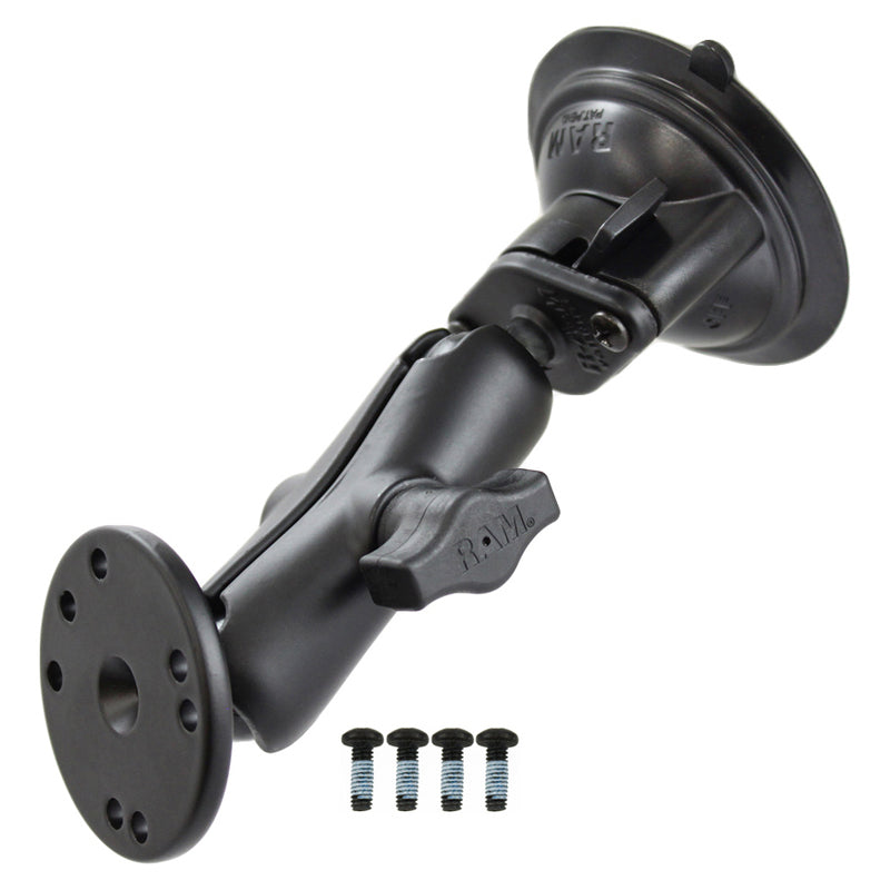 RAM-B-166-202U-UK1:RAM-B-166-202U-UK1_1:RAM® Twist-Lock™ Suction Cup Mount with Round Plate & Hardware
