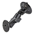 RAM-B-166-202U:RAM-B-166-202U_1:RAM® Twist-Lock™ Suction Cup Double Ball Mount with Round Plate - Medium