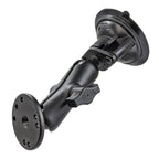 RAM-B-166-202U:RAM-B-166-202U_1:RAM® Twist-Lock™ Suction Cup Double Ball Mount with Round Plate - Medium