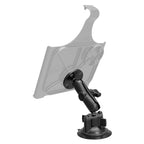 RAM-B-166-202U:RAM-B-166-202U_1:RAM® Twist-Lock™ Suction Cup Double Ball Mount with Round Plate - Medium