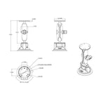 RAM-B-166-202U:RAM-B-166-202U_1:RAM® Twist-Lock™ Suction Cup Double Ball Mount with Round Plate - Medium