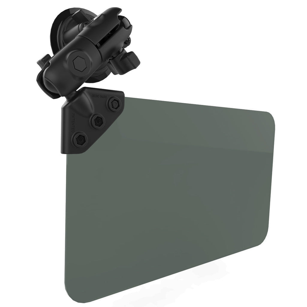 RAM-B-166-326-VIS-G1U:RAM-B-166-326-VIS-G1U_1:RAM® Twist-Lock™ Suction Cup Mount with Swivel Socket Arm & Sun Visor