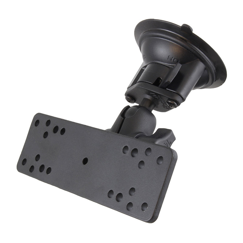 RAM-B-166-A-111U:RAM-B-166-A-111U_1:RAM® Twist-Lock™ Suction Cup Mount with Electronics Plate - Short