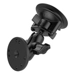 RAM-B-166-A-202U:RAM-B-166-A-202U_1:RAM® Twist-Lock™ Suction Cup Double Ball Mount with Round Plate - Short
