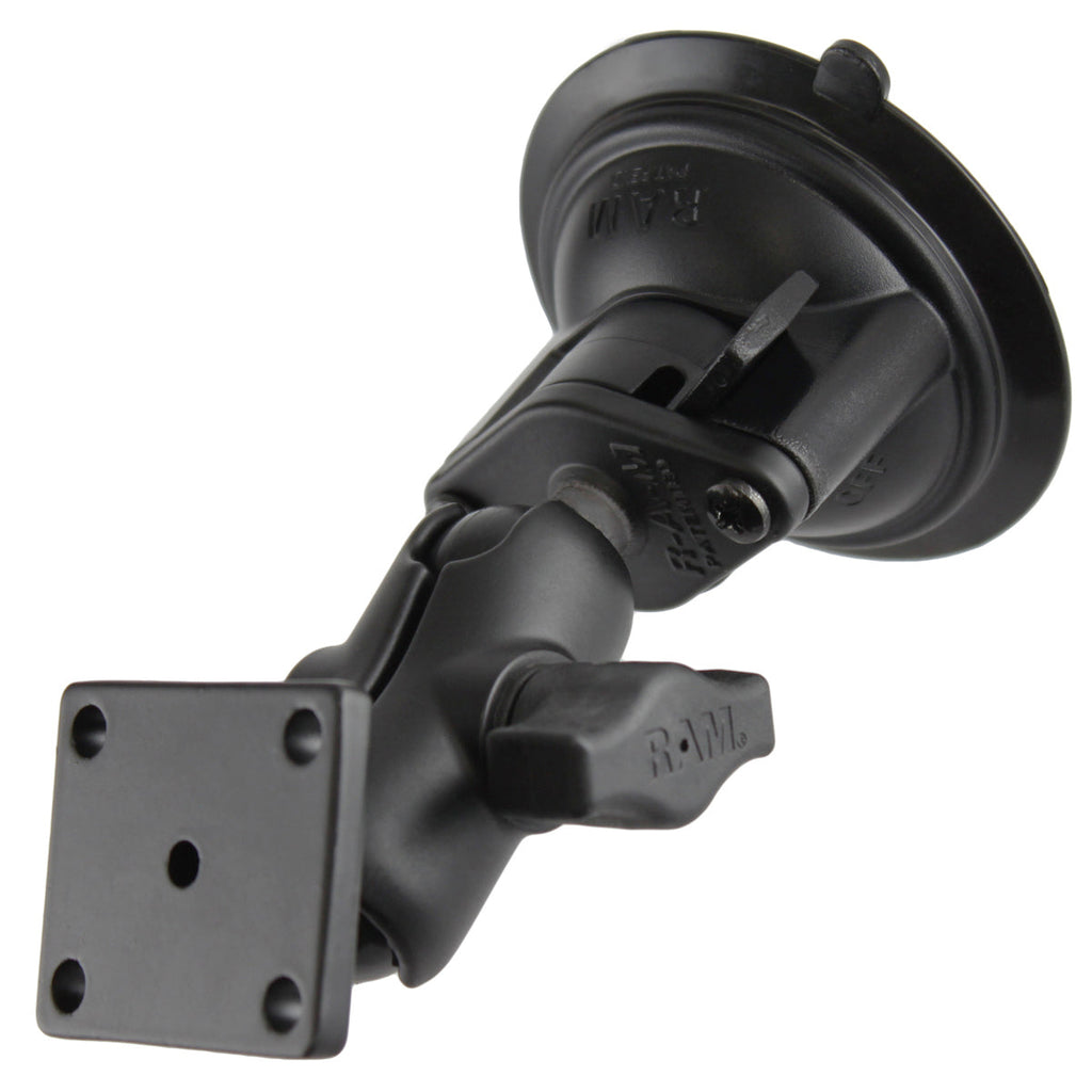 RAM-B-166-A-347-DYN1U:RAM-B-166-A-347-DYN1U_1:RAM® Twist-Lock™ Suction Cup Double Ball Mount with AMPS Hole Pattern