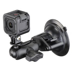 RAM-B-166-A-GOP1U:RAM-B-166-A-GOP1U_1:RAM® Twist-Lock™ Suction Cup Mount with Action Camera Adapter - Short