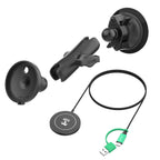 RAM-B-166-AP-MAG-1-W2MU:RAM-B-166-AP-MAG-1-W2MU_1:RAM® Twist-Lock™ Suction Cup Mount with RAM® Qi2 15W Wireless Charger