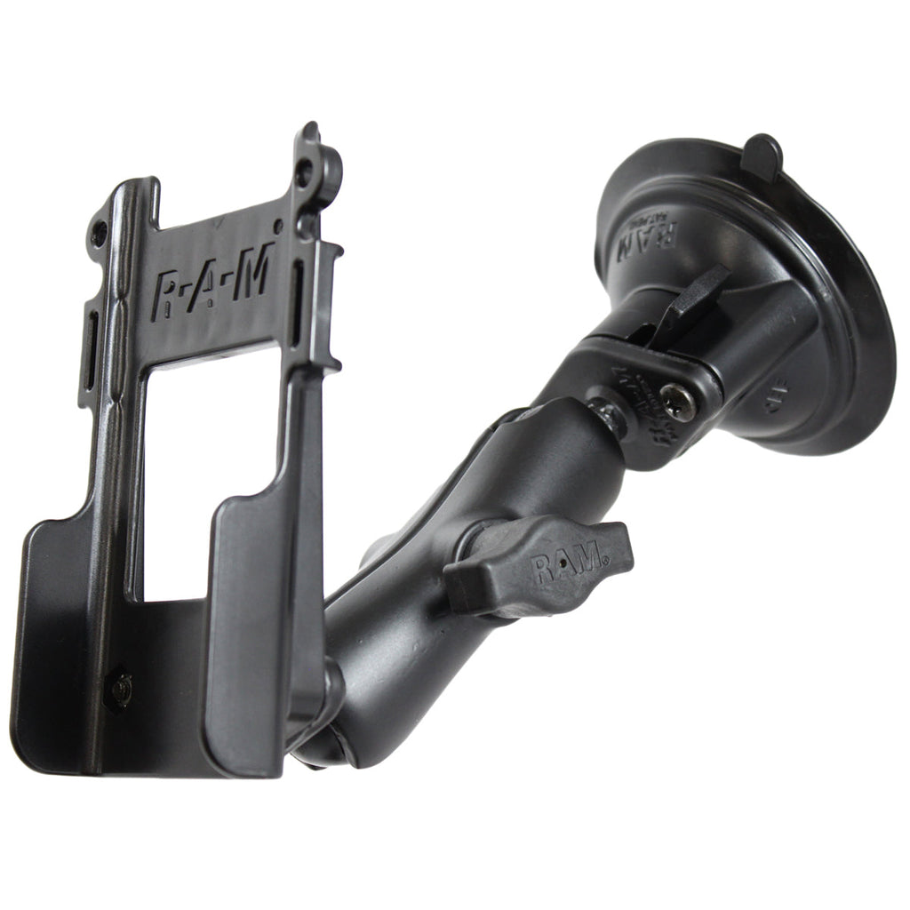 RAM-B-166-BC1:RAM-B-166-BC1_1:RAM® Twist-Lock™ Suction Cup Mount with Universal Belt Clip Holder