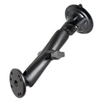 RAM-B-166-C-202U:RAM-B-166-C-202U_1:RAM® Twist-Lock™ Suction Cup Double Ball Mount with Round Plate - Long