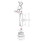 RAM-B-166-C-UN10U:RAM-B-166-C-UN10U_1:RAM® X-Grip® Large Phone Mount with Twist-Lock™ Suction Cup - Long