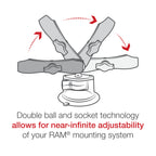 RAM-B-166-C-UN10U:RAM-B-166-C-UN10U_1:RAM® X-Grip® Large Phone Mount with Twist-Lock™ Suction Cup - Long