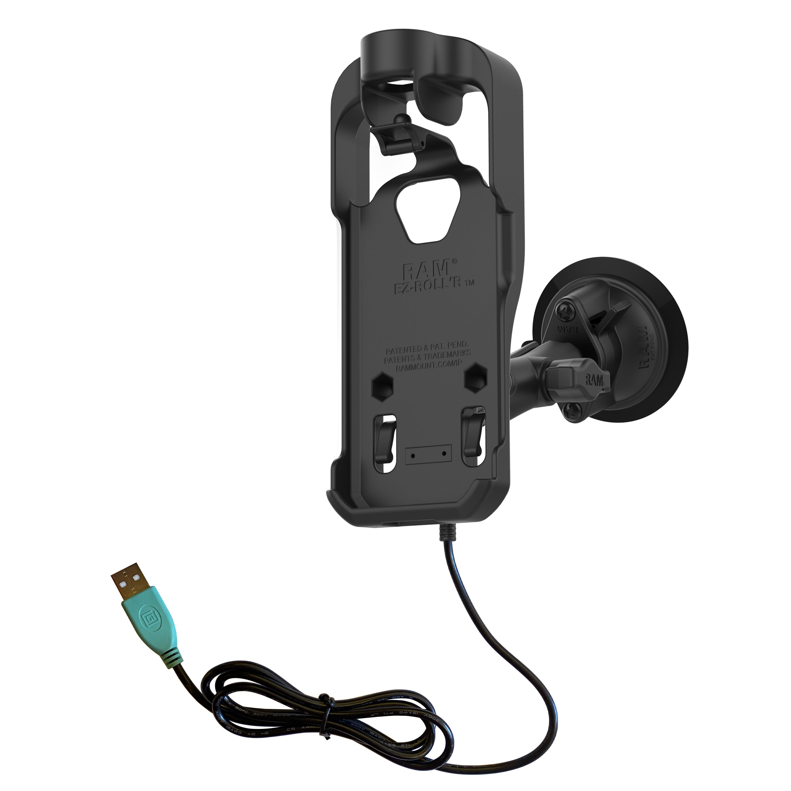 RAM-B-166-KYO1PU:RAM-B-166-KYO1PU_1:RAM® Powered Suction Cup Mount for Kyocera DuraForce Ultra 5G E7110