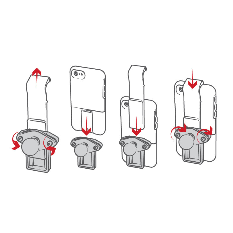 RAM-B-166-OT2U:RAM-B-166-OT2U_1:RAM® Twist-Lock™ Suction Cup Mount for OtterBox uniVERSE Phone Cases