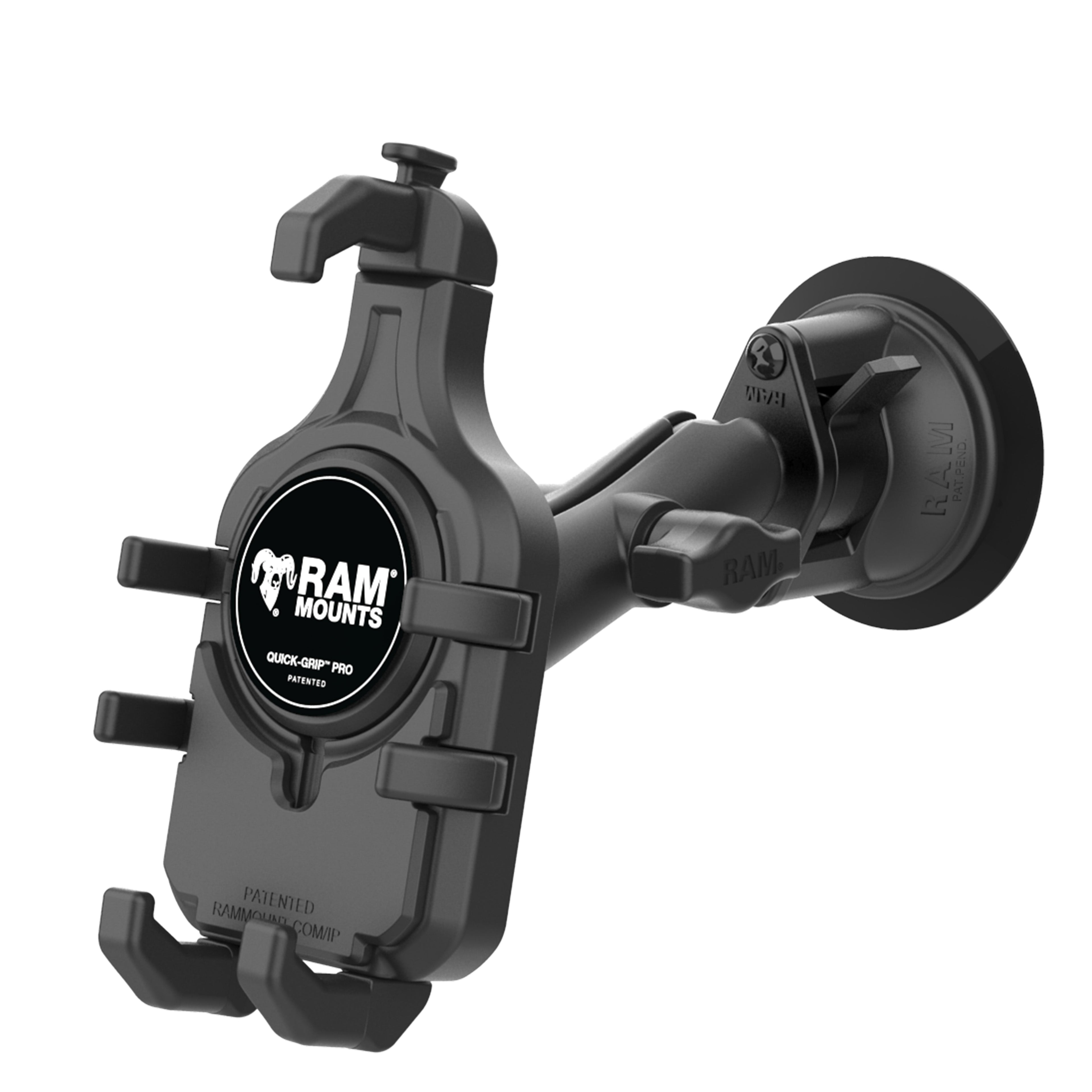 RAM-B-166-PD5U:RAM-B-166-PD5U_1:RAM® Quick-Grip™ Pro Phone Mount with Twist-Lock™ Suction Cup - Medium