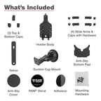 RAM-B-166-PD5U:RAM-B-166-PD5U_1:RAM® Quick-Grip™ Pro Phone Mount with Twist-Lock™ Suction Cup - Medium