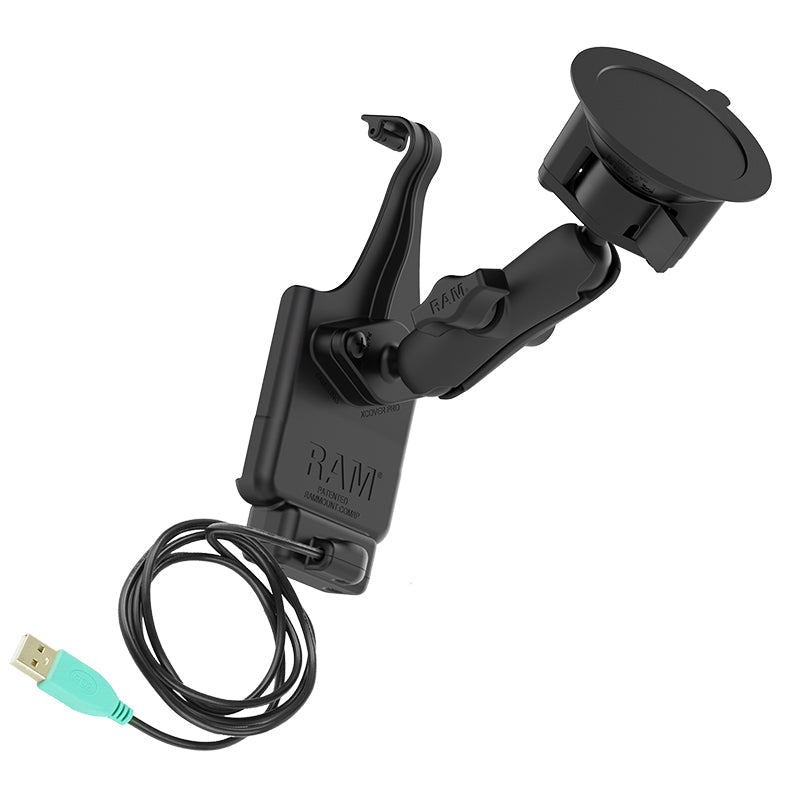 RAM-B-166-SAM9PU:RAM-B-166-SAM9PU_1:RAM® EZ-Roll'r™ Powered Suction Cup Mount for Samsung XCover Pro