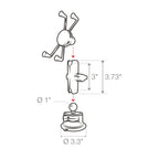 RAM-B-166-UN10U:RAM-B-166-UN10U_1:RAM® X-Grip® Large Phone Mount with Twist-Lock™ Suction Cup - Medium