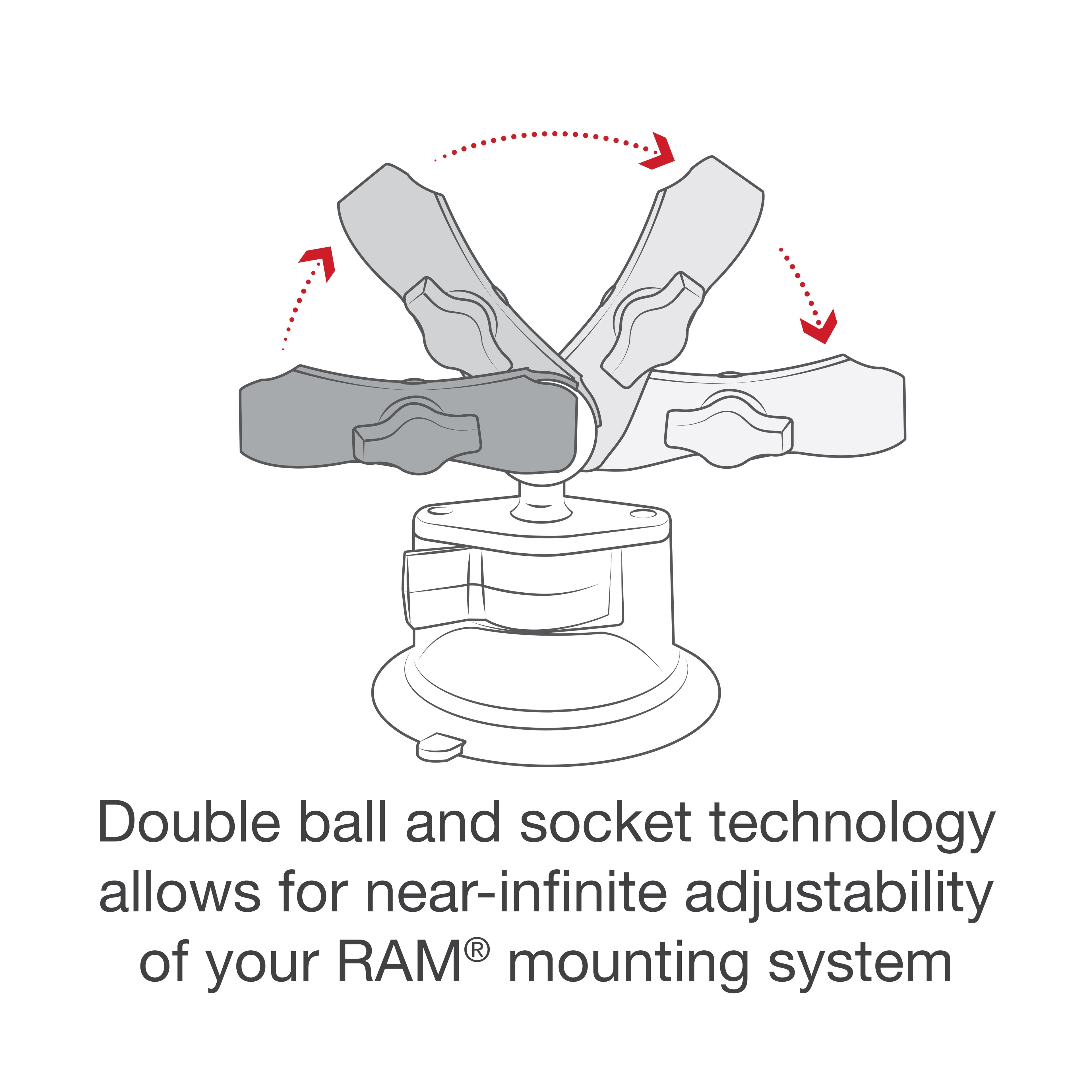 RAM-B-166-UN7U:RAM-B-166-UN7U_1:RAM® X-Grip® Phone Mount with RAM® Twist-Lock™ Suction Cup