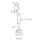 RAM-B-166-UN7U:RAM-B-166-UN7U_1:RAM® X-Grip® Phone Mount with RAM® Twist-Lock™ Suction Cup