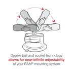 RAM-B-166-UN8U:RAM-B-166-UN8U_1:RAM® X-Grip® with RAM® Twist-Lock™ Suction Cup Mount for 7"-8" Tablets