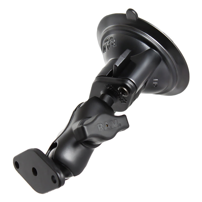 RAM-B-166U-A:RAM-B-166U-A_1:RAM® Twist-Lock™ Suction Cup Double Ball Mount - Short