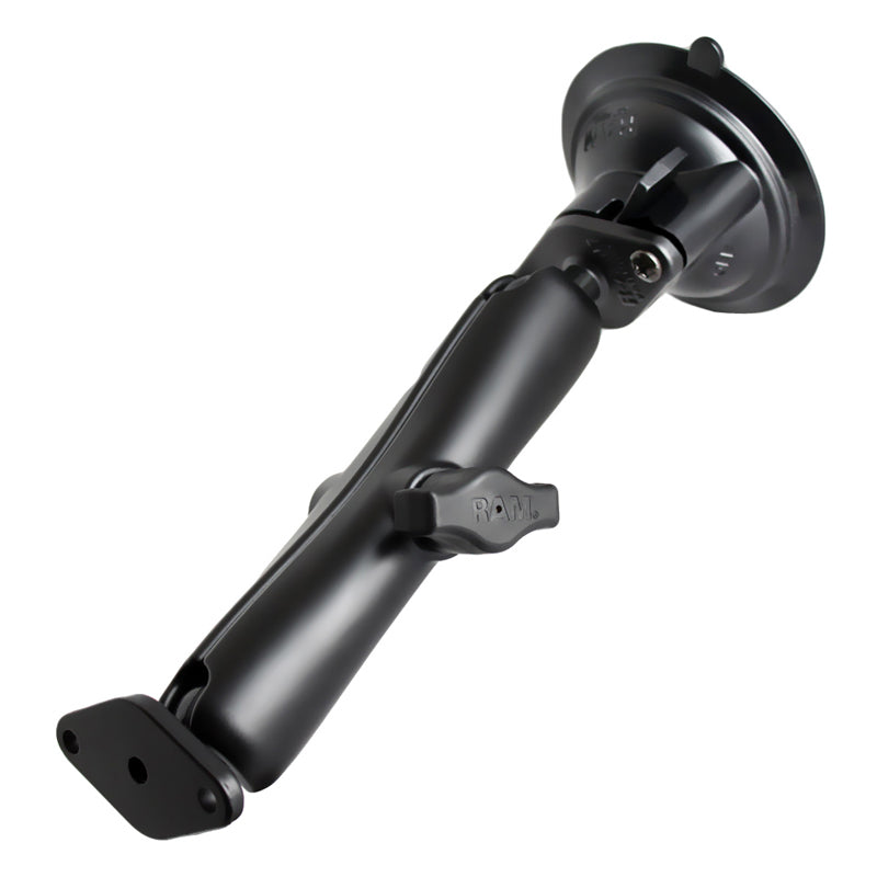 RAM-B-166U-C:RAM-B-166U-C_1:RAM® Twist-Lock™ Suction Cup Double Ball Mount - Long