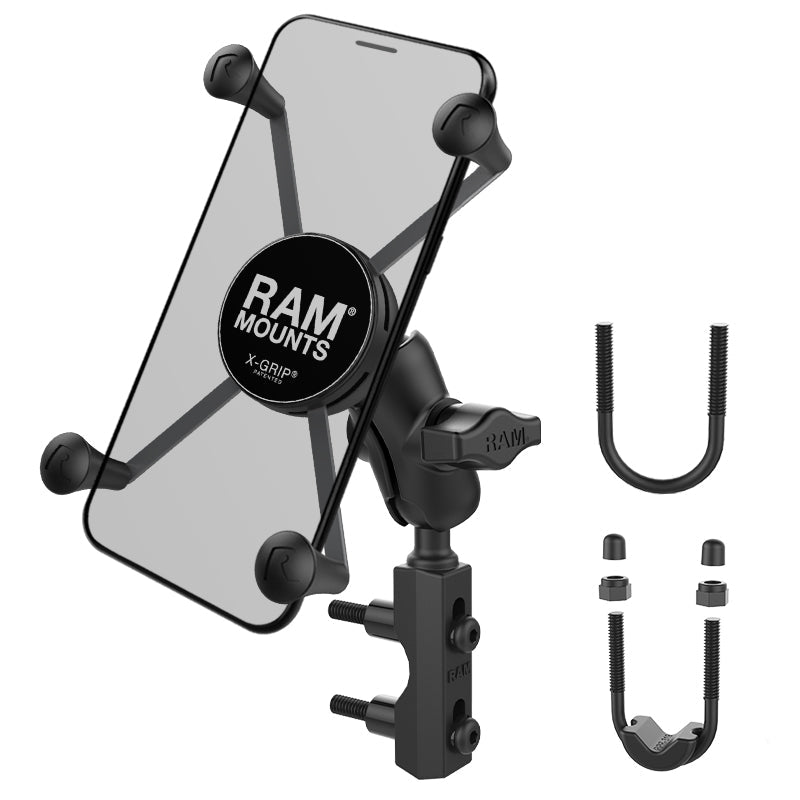 RAM-B-174-A-UN10U:RAM-B-174-A-UN10U_1:RAM® X-Grip® Large Phone Mount with Brake/Clutch Reservoir Base - Short