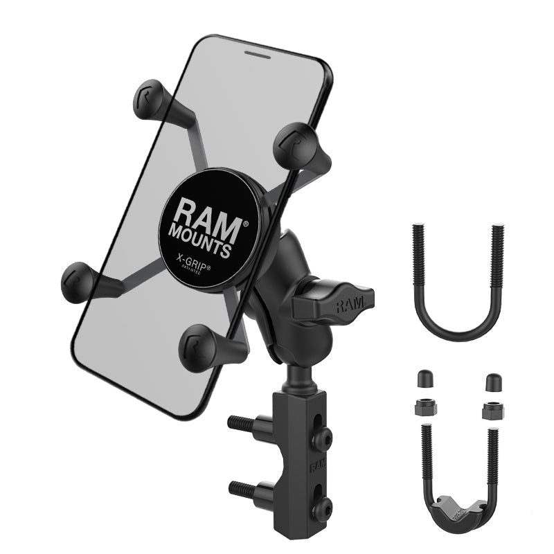 RAM-B-174-A-UN7U:RAM-B-174-A-UN7U_1:RAM® X-Grip® Phone Mount with Brake/Clutch Reservoir Base - Short