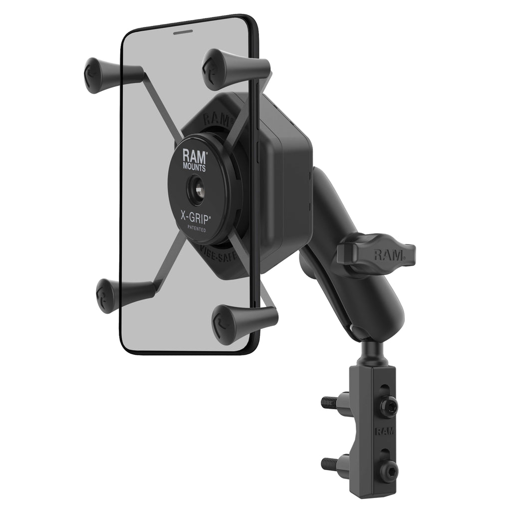 RAM-B-174-UN10-462:RAM-B-174-UN10-462_1:RAM® X-Grip® Large Phone Mount with Vibe-Safe™ & Reservoir Base