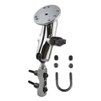 RAM-B-174CH-202U:RAM-B-174CH-202U_1:RAM® Chrome Motorcycle Brake/Clutch Reservoir Mount with Round Plate
