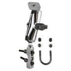RAM-B-174CHU:RAM-B-174CHU_1:RAM® Chrome Motorcycle Brake/Clutch Reservoir Mount with Diamond Plate