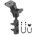 RAM-B-174U-A:RAM-B-174U-A_1:RAM® Motorcycle Brake/Clutch Reservoir Mount with Diamond Plate - Short