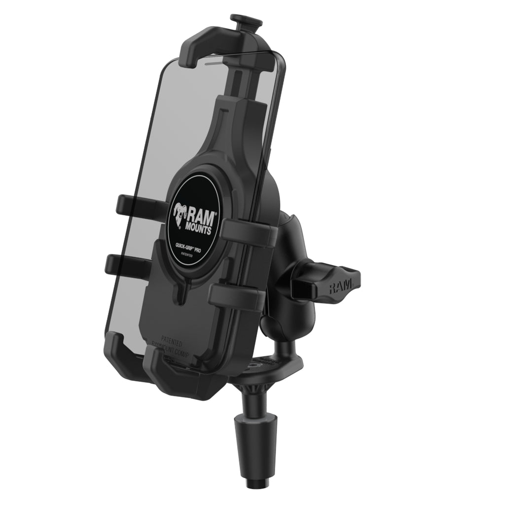 RAM-B-176-A-PD5U:RAM-B-176-A-PD5U_1:RAM® Quick-Grip™ Pro Phone Mount with Fork Stem Base - Short