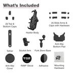 RAM-B-176-A-PD5U:RAM-B-176-A-PD5U_1:RAM® Quick-Grip™ Pro Phone Mount with Fork Stem Base - Short