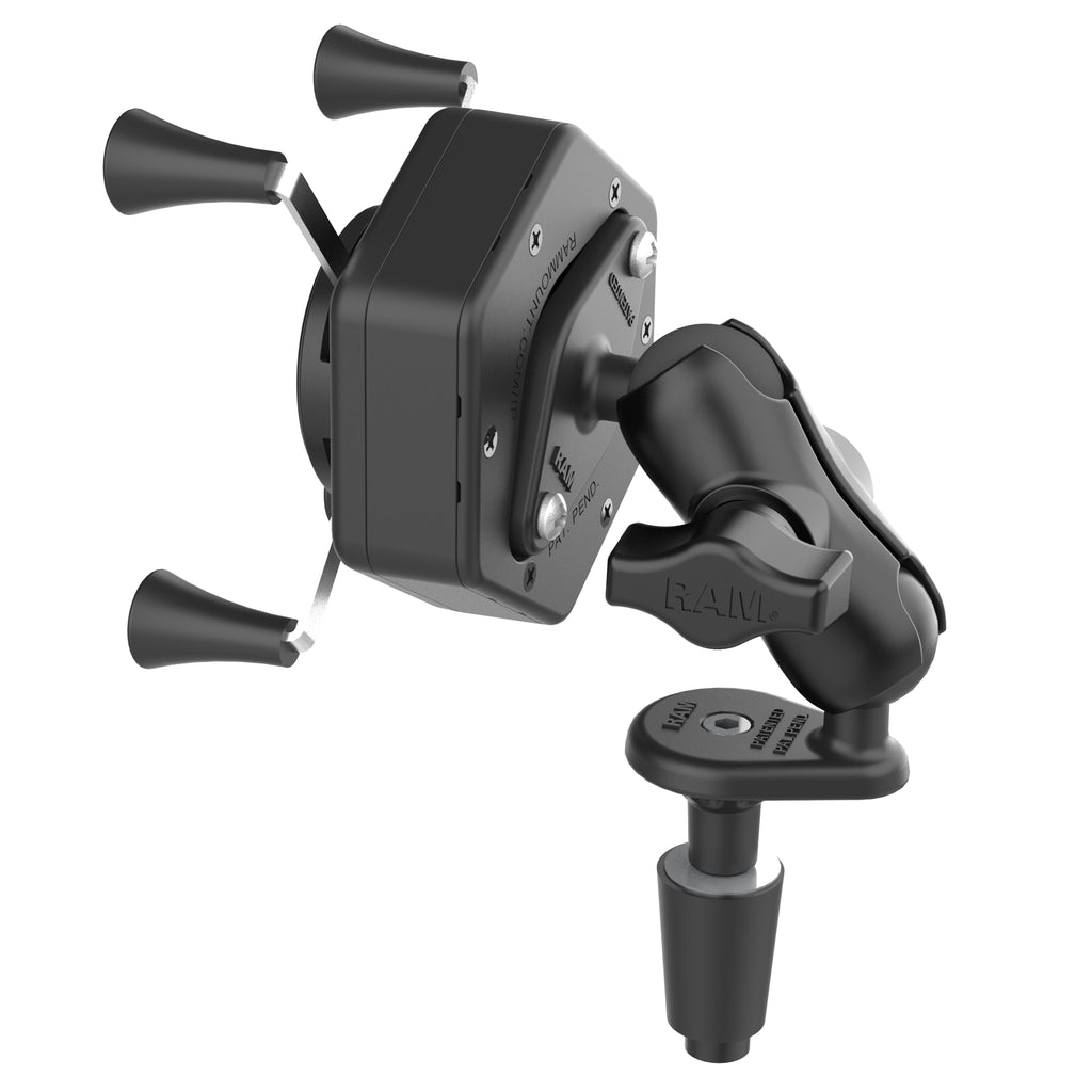 RAM-B-176-A-UN7-462:RAM-B-176-A-UN7-462_1:RAM® X-Grip® Phone Mount with Vibe-Safe™ & Fork Stem Base - Short