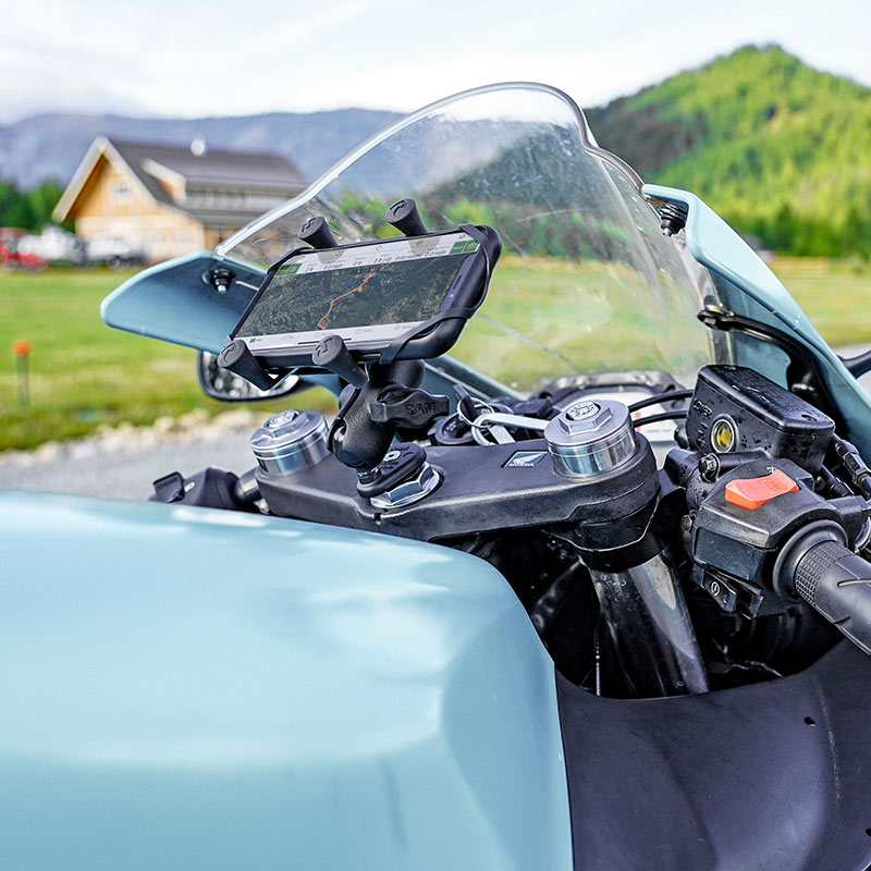 RAM-B-176-A-UN7U:RAM-B-176-A-UN7U_1:RAM® X-Grip® Phone Holder with Motorcycle Fork Stem Base