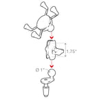 RAM-B-176-A-UN7U:RAM-B-176-A-UN7U_1:RAM® X-Grip® Phone Holder with Motorcycle Fork Stem Base