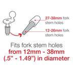 RAM-B-176-GOP1U:RAM-B-176-GOP1U_1:RAM® Motorcycle Fork Stem Mount with Universal Action Camera Adapter