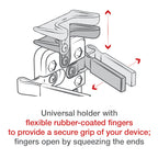 RAM-B-176-UN4U:RAM-B-176-UN4U_1:RAM® Fork Stem Mount with RAM® Finger-Grip™ GPS/Radio Holder