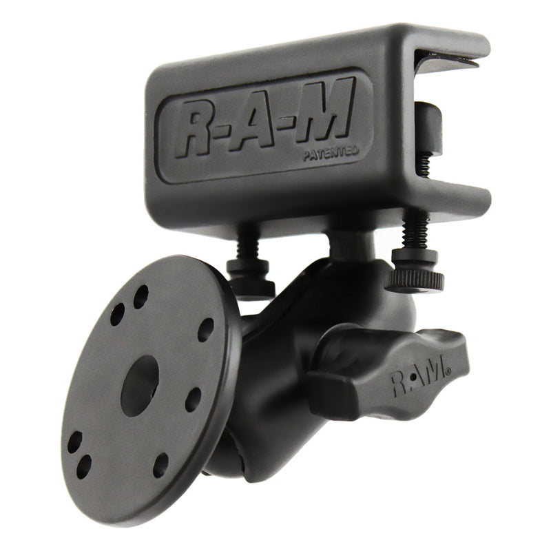 RAM-B-177-202U:RAM-B-177-202U_1:RAM® Glare Shield Clamp Double Ball Mount with Round Plate