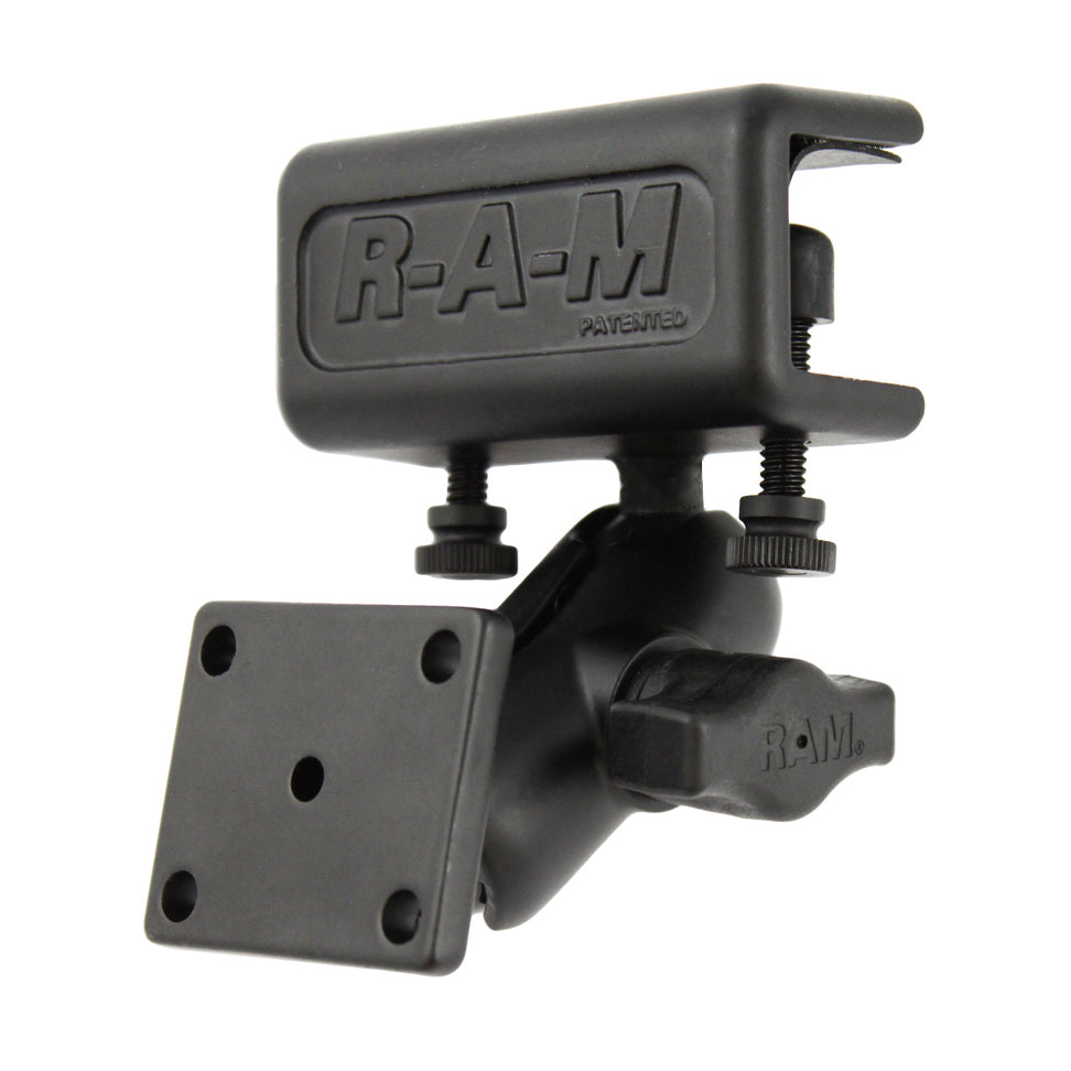 RAM-B-177-347U:RAM-B-177-347U_1:RAM® Glare Shield Clamp Double Ball Mount with AMPS Hole Pattern