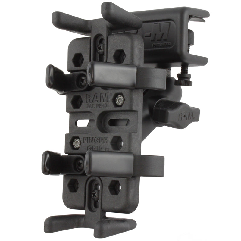 RAM-B-177-UN4:RAM-B-177-UN4_1:RAM® Finger-Grip® Universal Holder with Glare Shield Clamp Mount