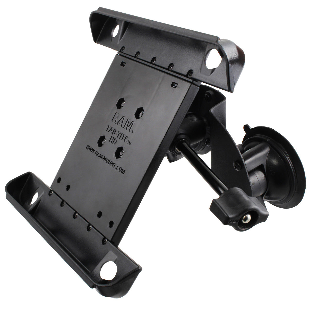 RAM-B-189-A-TAB3-ALA1-KRU:RAM-B-189-A-TAB3-ALA1-KRU_1:RAM® Tab-Tite™ Dual Suction Mount with Extension Knob for iPad Gen 1-4