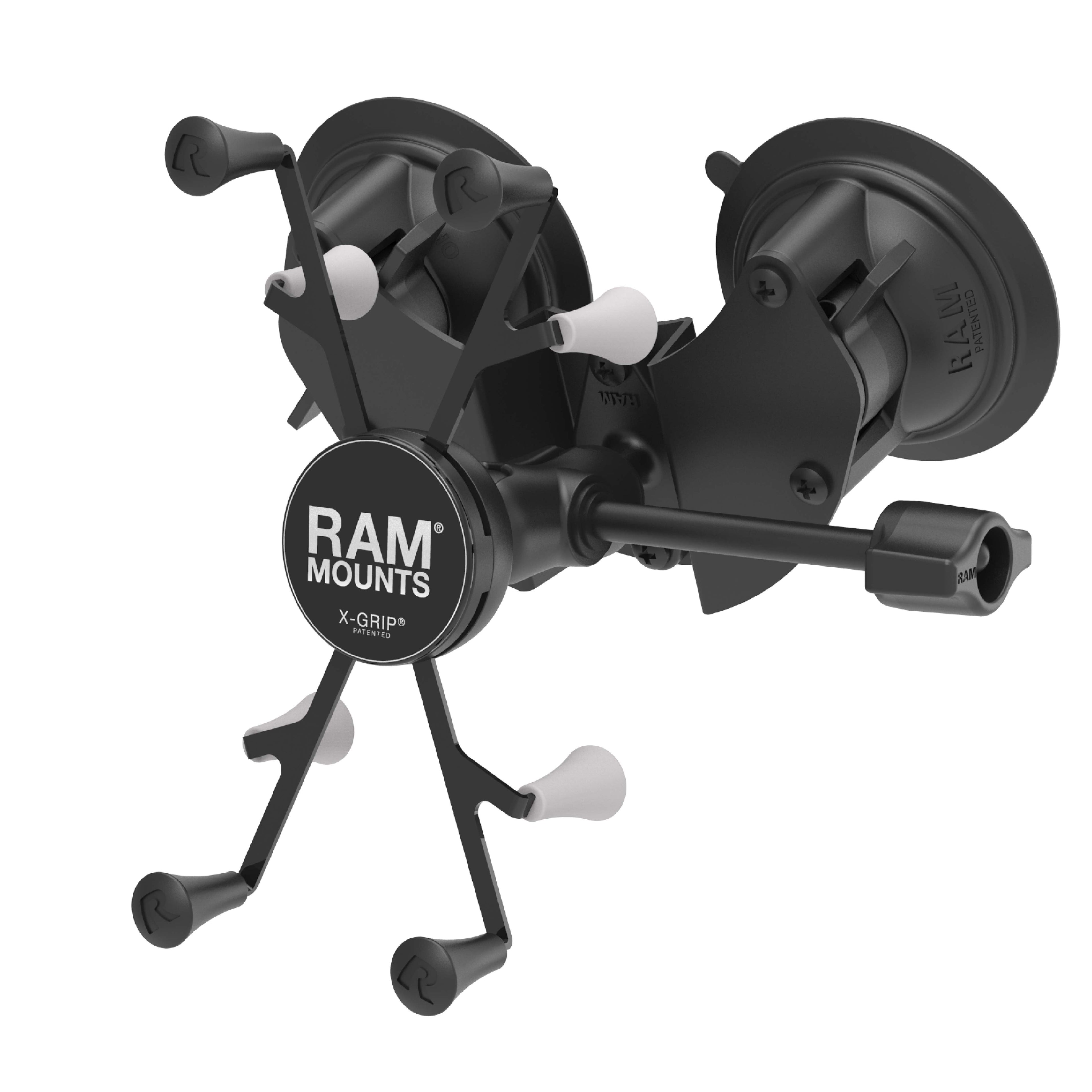 RAM-B-189-UN8-ALA1-KRU:RAM-B-189-UN8-ALA1-KRU_1:RAM® X-Grip® with RAM® Twist-Lock™ Dual Suction for 7"-8" Tablets